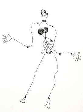 Vers 1928, fil de fer, 100,5 x 84 x 21 cm, Paris, Centre Pompidou, Musée national d’art moderne, don de l’artiste