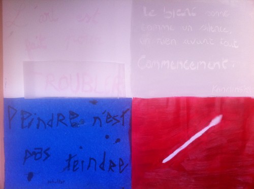 Peinture sur feuille canson A2